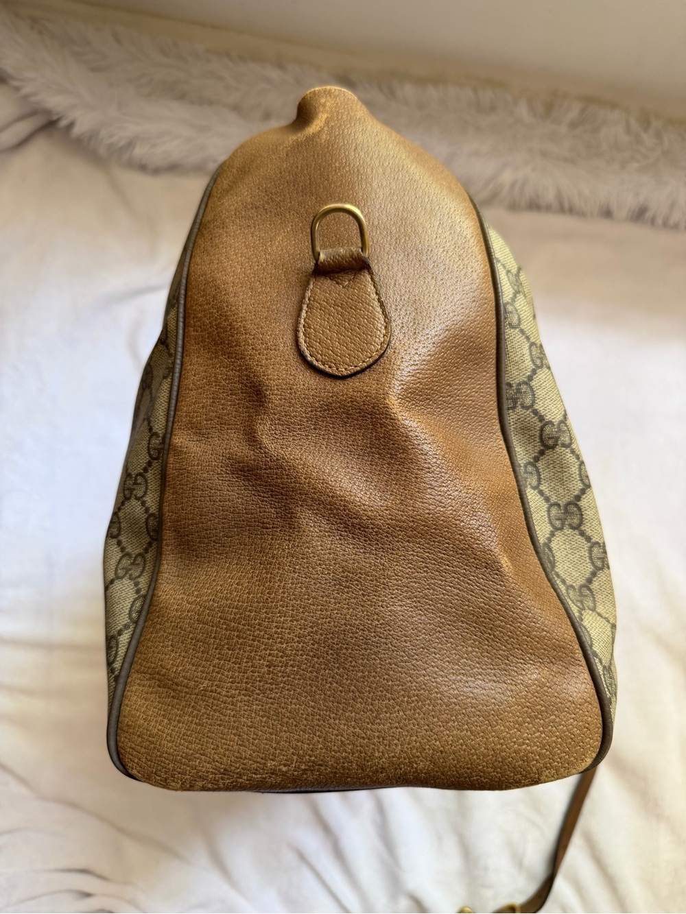 ๐ GG Supreme Duffle 40 Monogram Bag With Strap/Green-Red Web - Picture 5 of 16